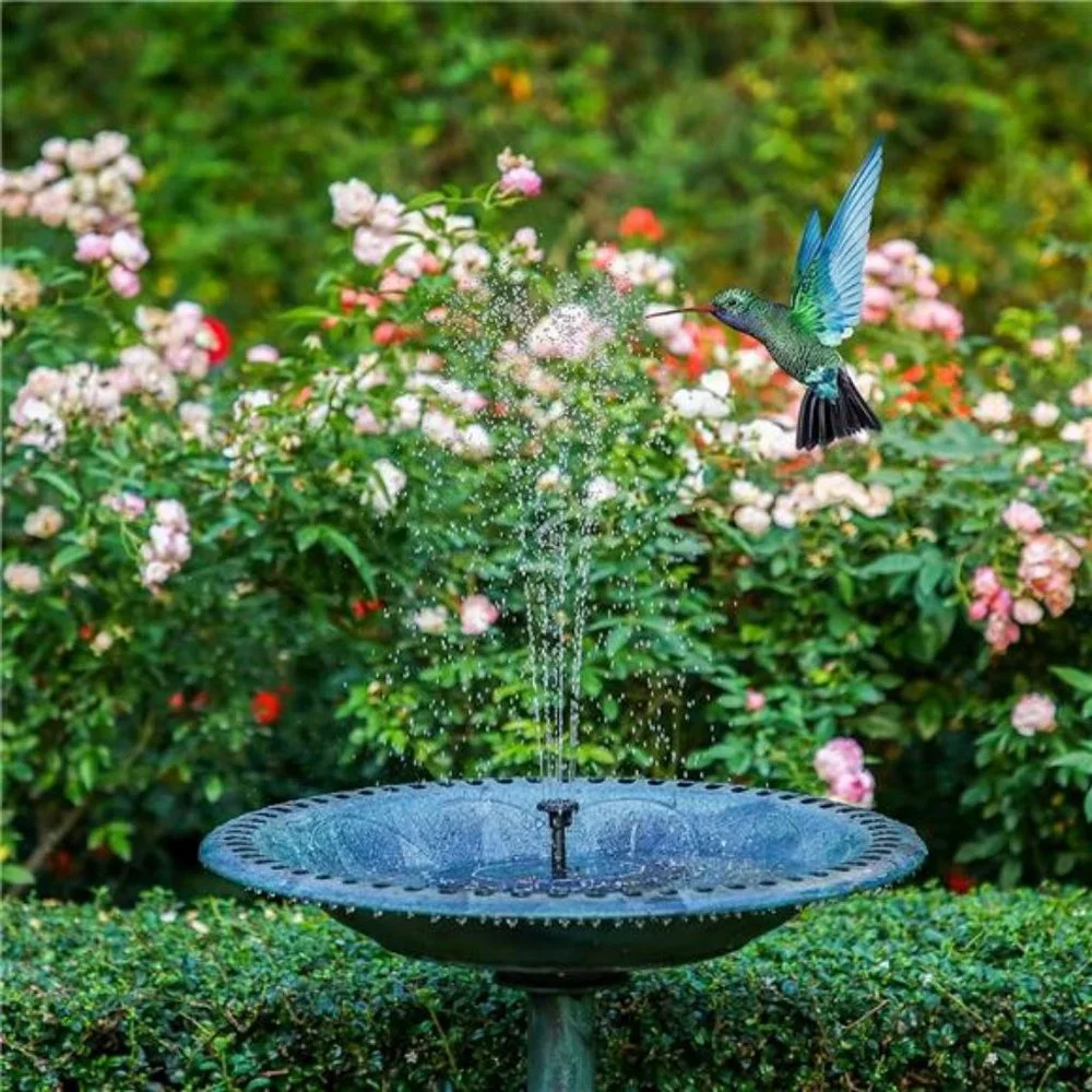 2.5W Solar BirdBath Fountain Pump,Solar Fountain Pump for BirdBath with 6Nozzles